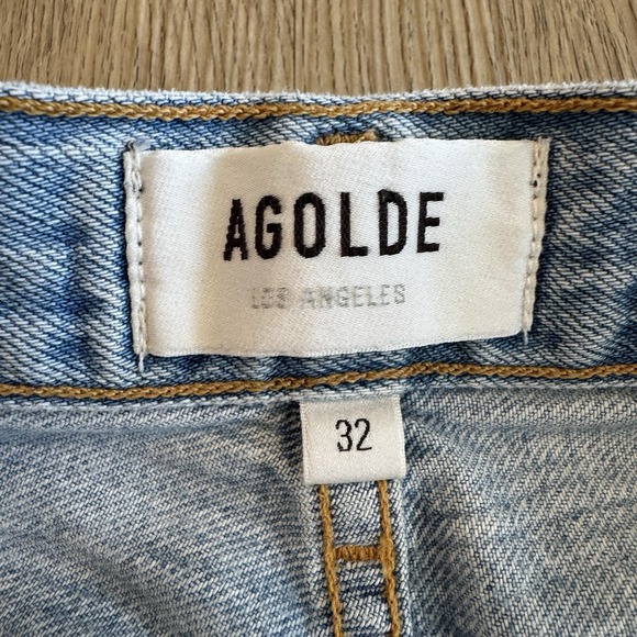 AGOLDE Riley High Rise Straight Crop Leg Denim Jeans Button Fly Size 32 NWT - Picture 9 of 12